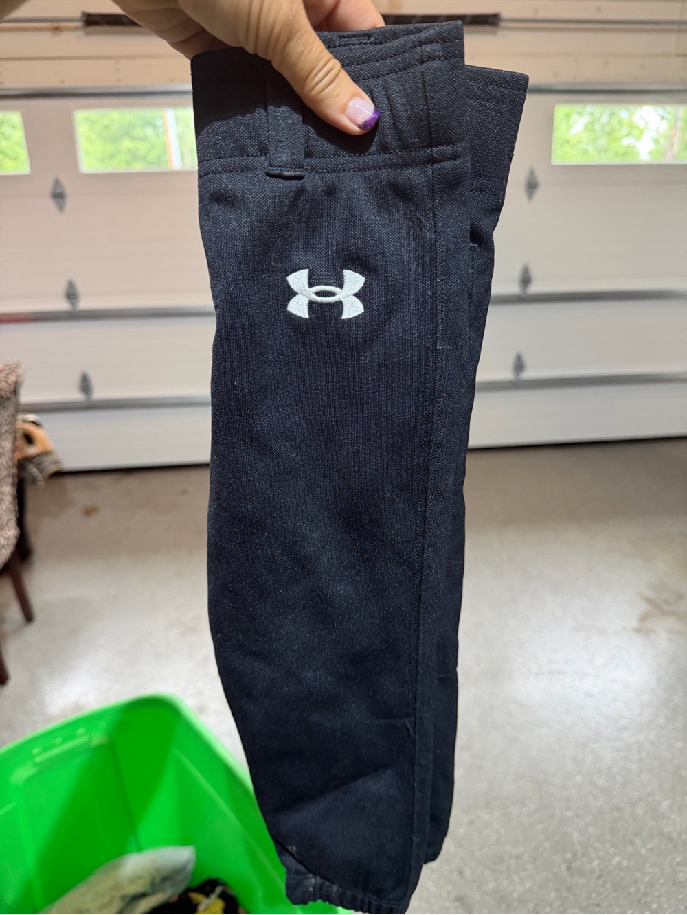 Under Armour Kids Black Jogger Pants with White Logo